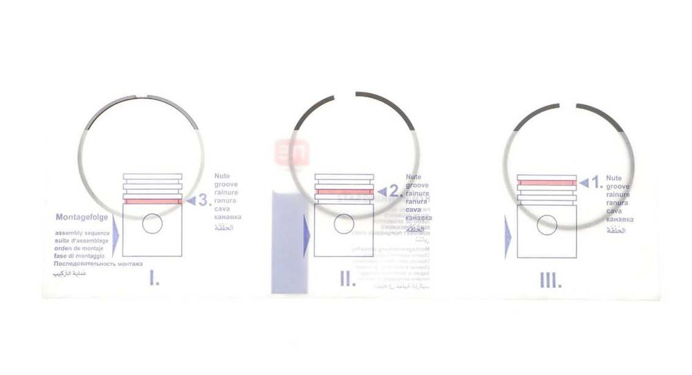 Кільця поршневі 1,5 BlueHDi/TDCi/EcoBlue Citroen Peugeot Opel Ford Toyota d:75mm 1.75x1.5x2.0