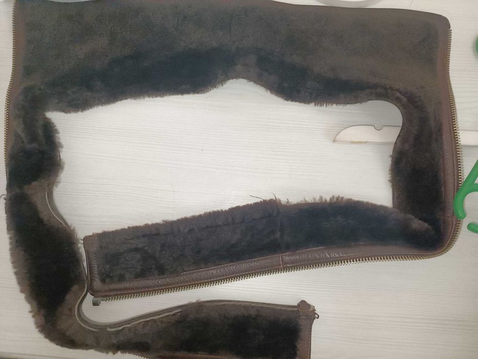 Натуральна шкіряна куртка Dolly 50-52XL. Демі 2-в-1 знімається хутро.