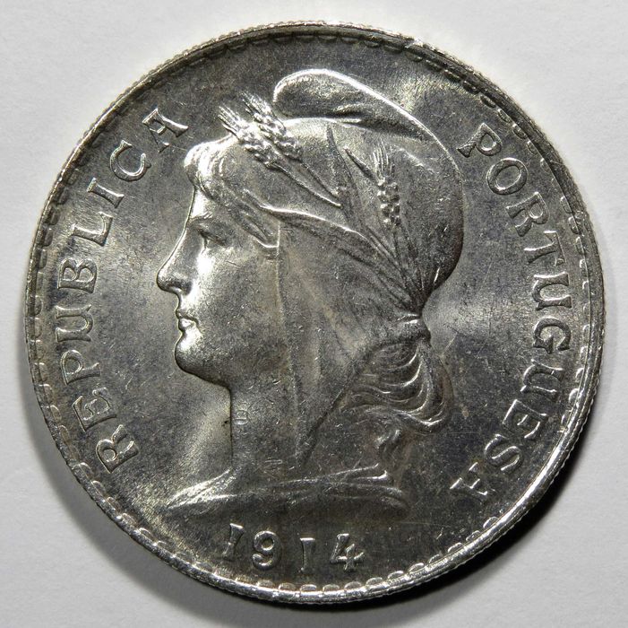 Republica Portuguesa - 50 Centavos 1914 QSoberba