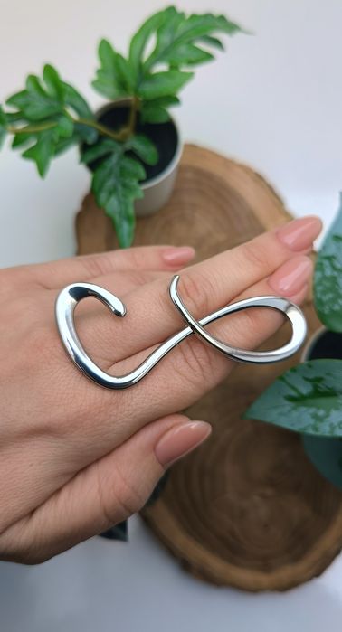 Nowa duża elegancka broszka nieskończoność + gratis