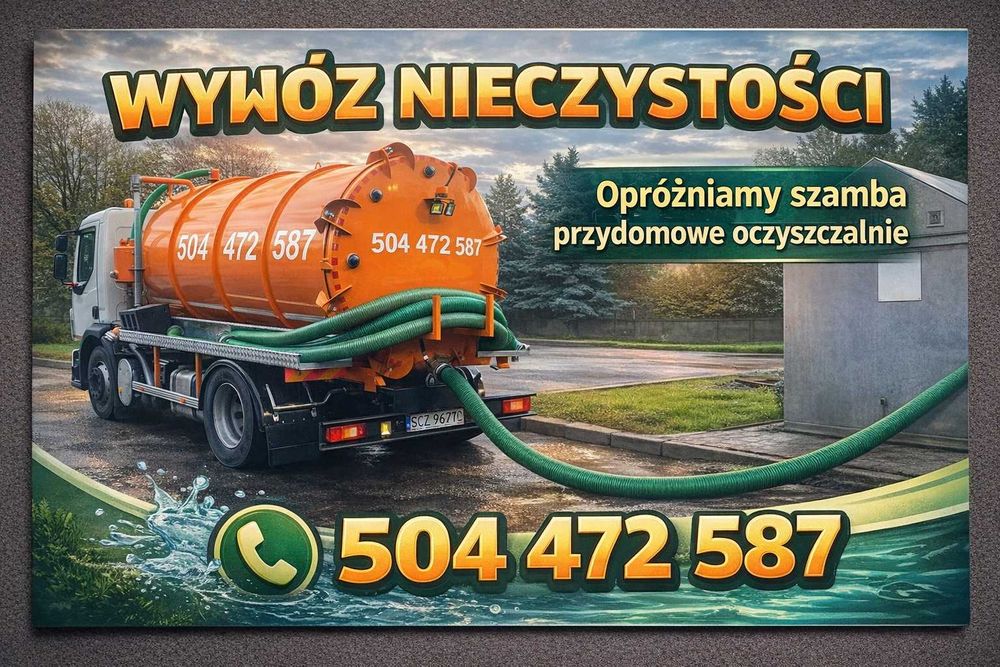 Usługi asenizacyjne / Wywóz szamba Gmina Mstów/Olsztyn