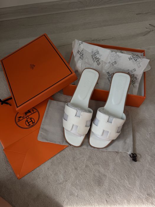 Шкіряні жіночі шльопанці Hermes 39 розмір (у наявності)