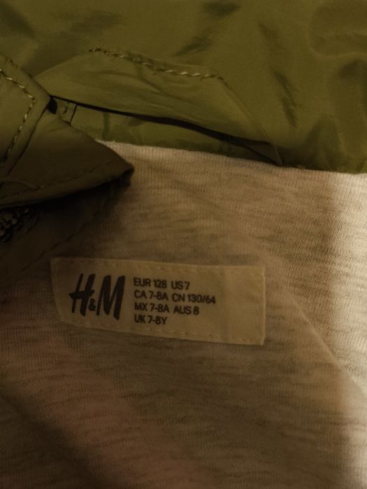 Kurtka Chłopięca Bomberka Odpinany Kaptur H&M 128 cm