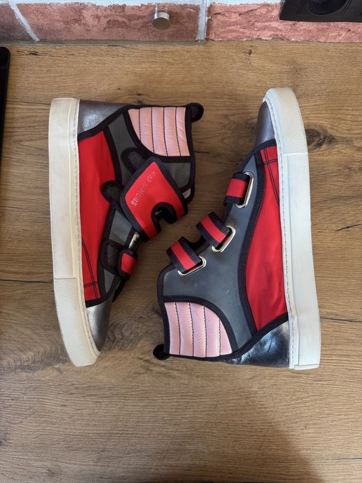 Raf Simons High Top basketball leder