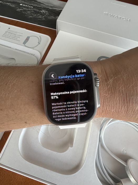 Apple Watch Ultra - Bateria 100% - na gwarancji z dowodem zakupu w PL.