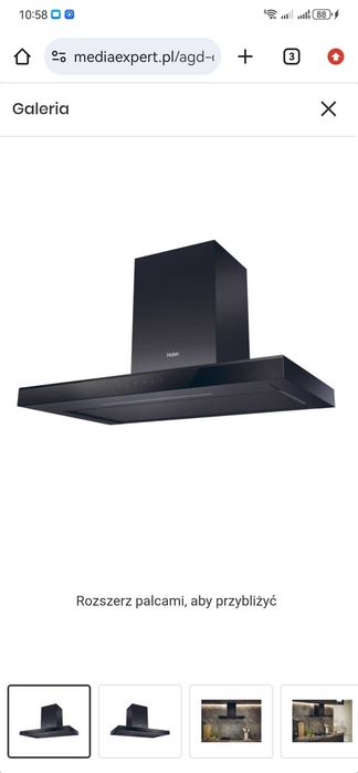 Okap HAIER HATS9CBS4BWIFI 90 Czarny 857m3/h 64dB klasa A+
