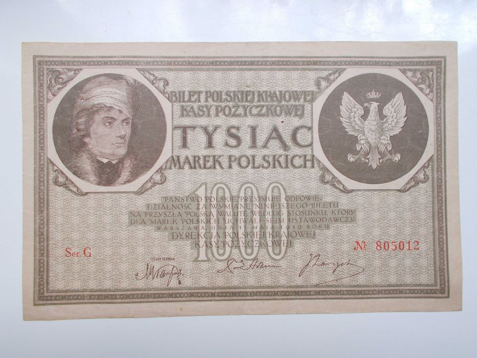 1000 marek polskich z 1919 roku