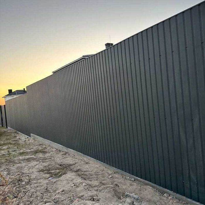 Паркан з профнастилу під ключ Київ,обл/Забор из профнастила/Вотора