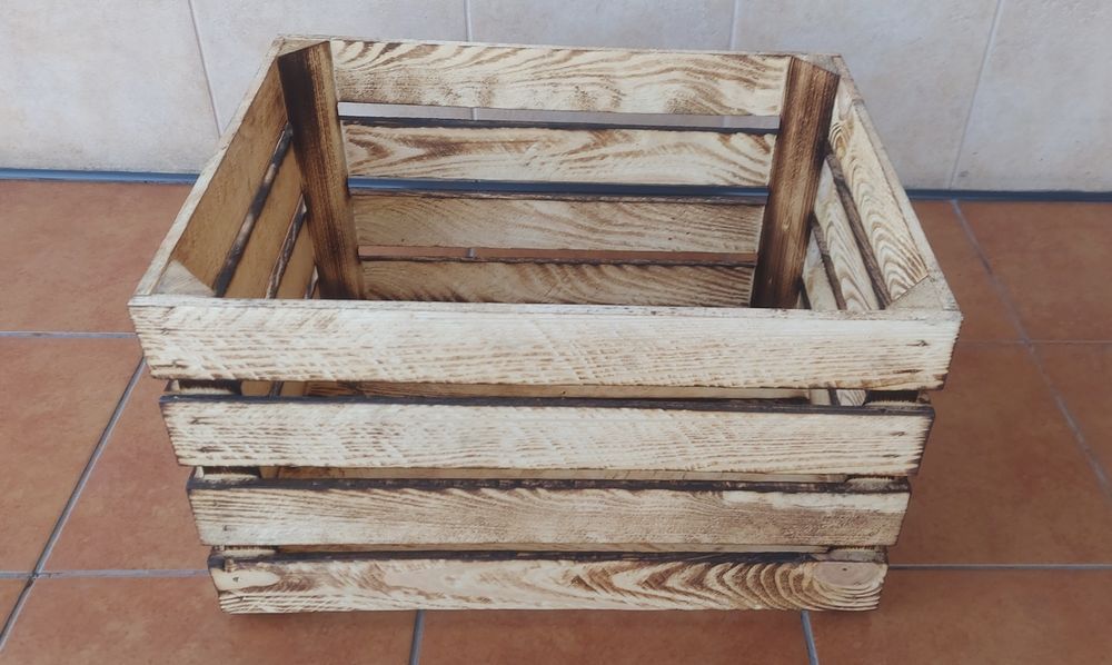 Skrzynia drewniana opalana 50x40x29