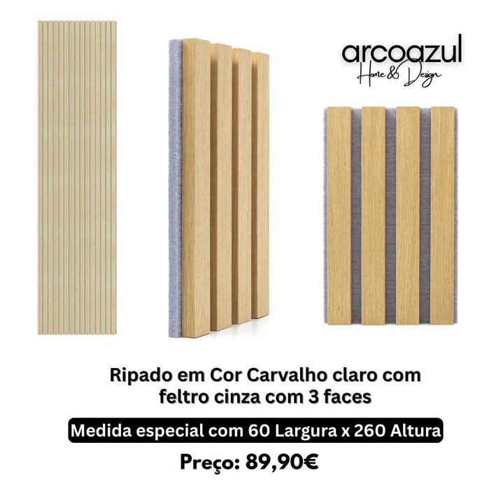 Painel Acústico Ripado com 260cm de altura By Arcoazul Design