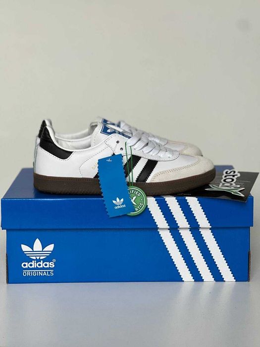 Мужские кроссовки Adidas Samba OG 'White\Gum' Premium. 40-45