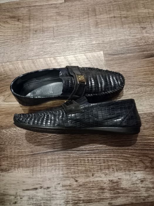 Кожаные  Крокодил мужские мокасины р.41 27,5см.