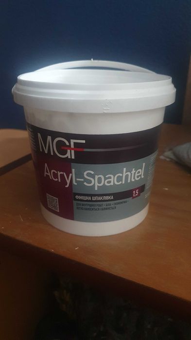Шпаклевка и краска белая