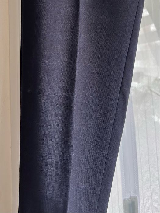 Garnitur granatowy wełniany BYTOM