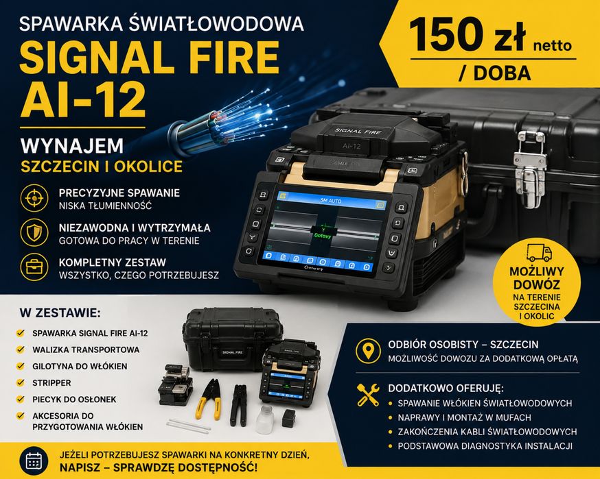 Spawarka światłowodowa Signal Fire AI-12 – wynajem | Szczecin