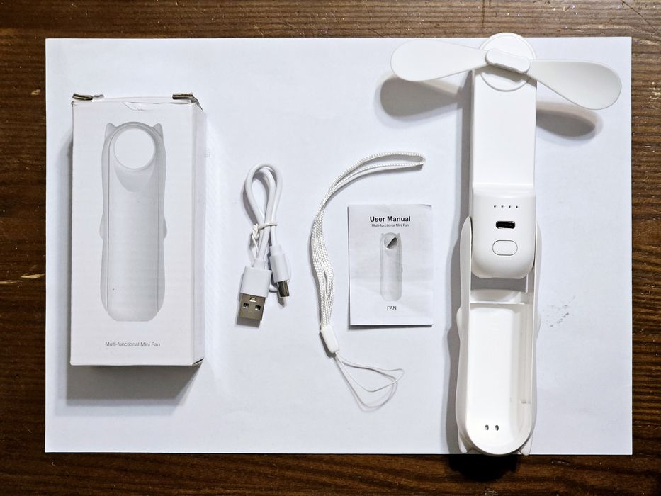 Міні вентилятор-павербанк ручний