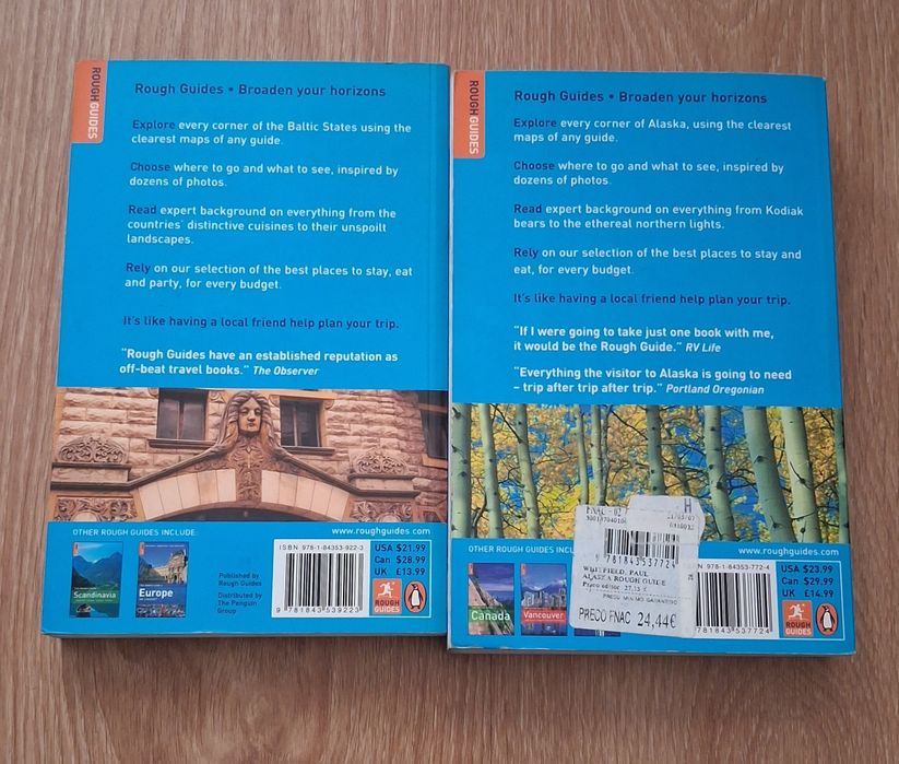 2 guias de viagem Rough Guides