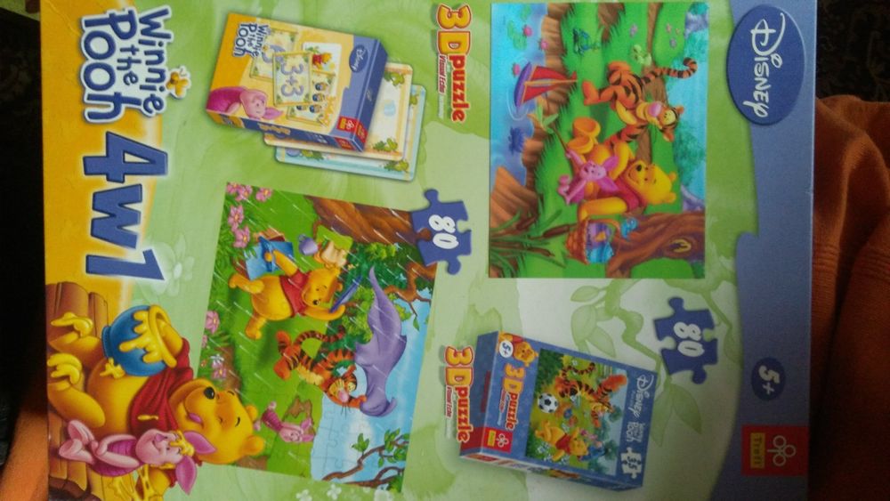 Puzzle i gra karciana Kubuś puchatek