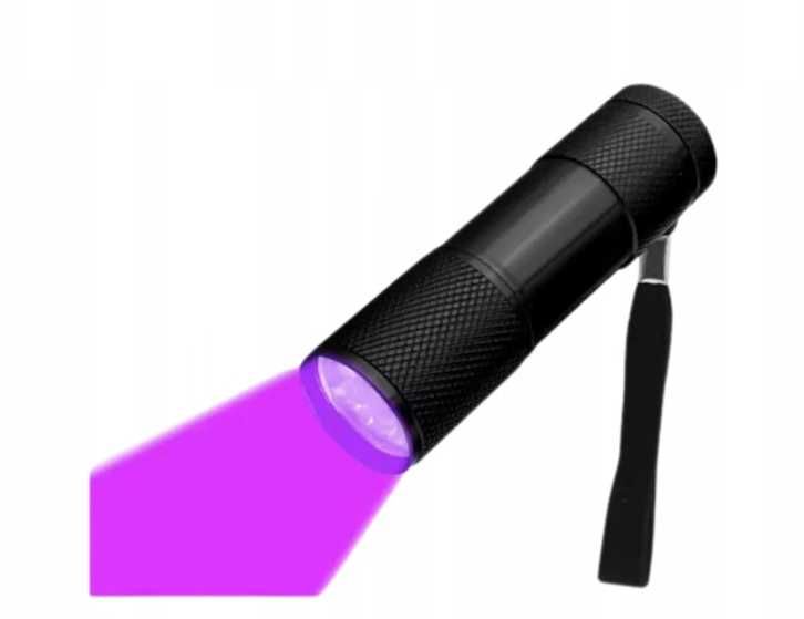 Latarka 9 led UV