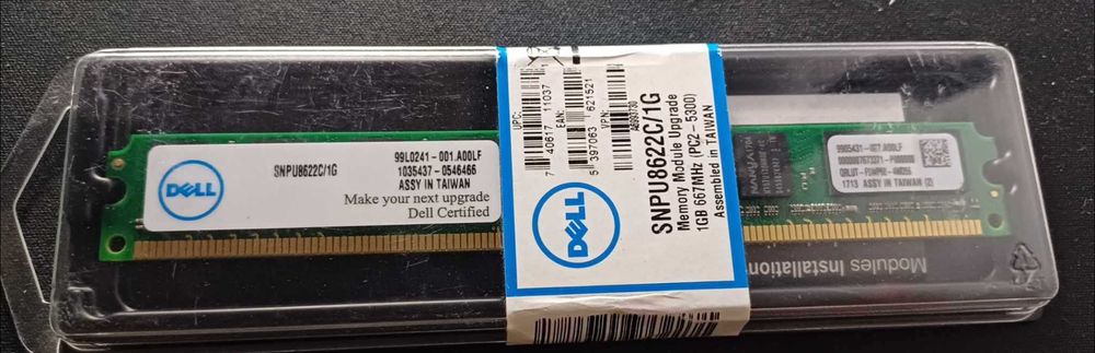 RAM 1GB DDR2 dell SNPU8622C/1G NOWE a158