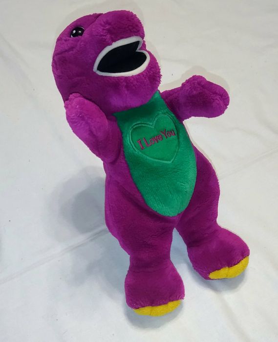 Игрушка. Плюшевая . Винтажная . Dakin Barney . Фиолетовый динозавр.