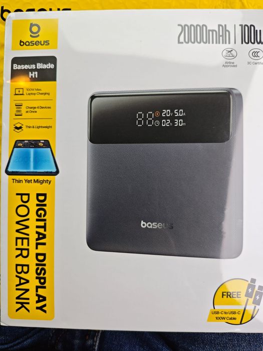 Павербанк Baseus Blade H1 20000mAh 100W — новий, запечатаний