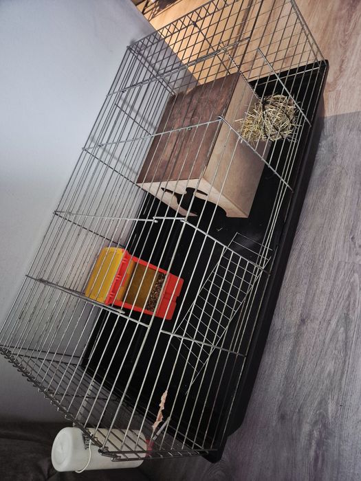 Duża klatka 95×51 z otwartym wybiegiem + pełne wyposażenie