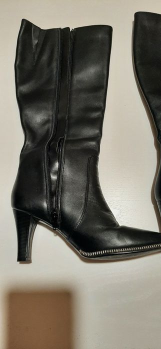 Buty kozaki damskie zimowe r.37 skóra