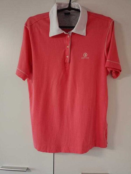 Футболка-поло кораллового цвета от BOGNER Jeans