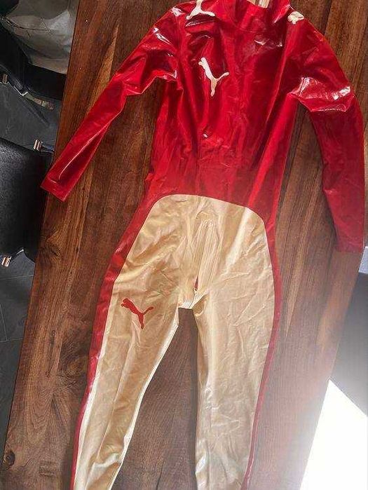 Simon O. damski lateksowy catsuit latex + maska część włosowa