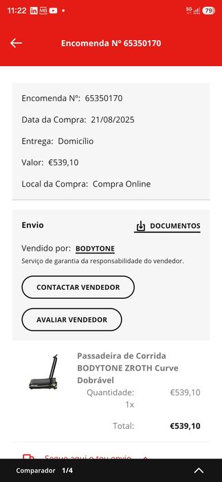 Vendo passadeira de corrida
