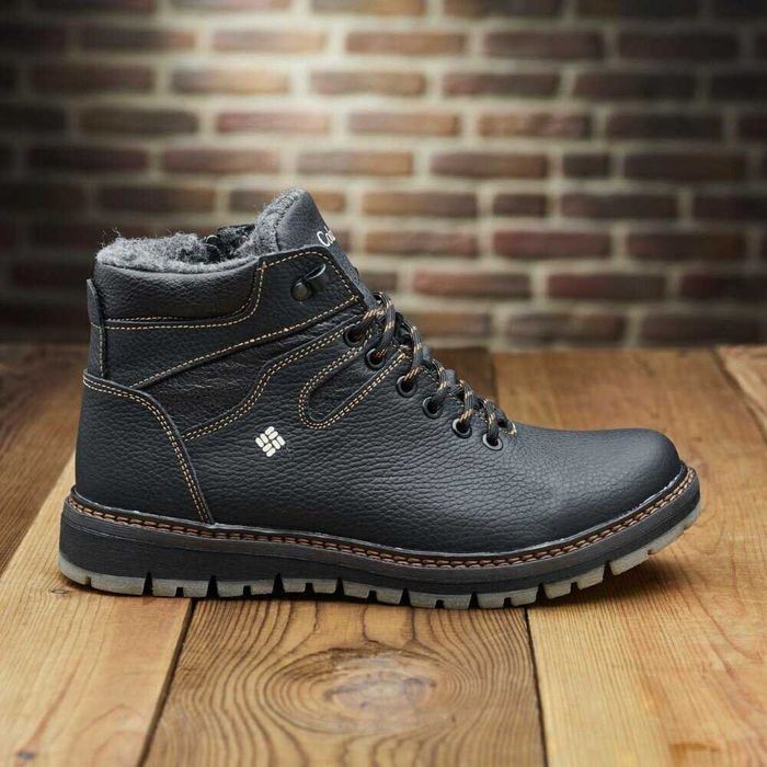 Мужские зимние ботинки Чоловічі черевики из натуральной кожи