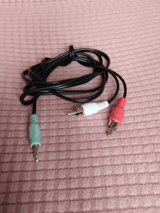 Аудио кабель AUX АУХ 3,5 мм на 2 тюльпана РСА 3.5 mm mini Jack - 2 RCA