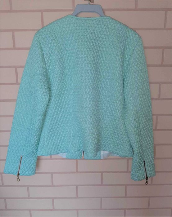 Miętowa pikowana kurtka Ika rozmiar 42 / L