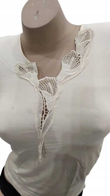 Koszulka Damska Krótki Rękaw Ecru M Darex