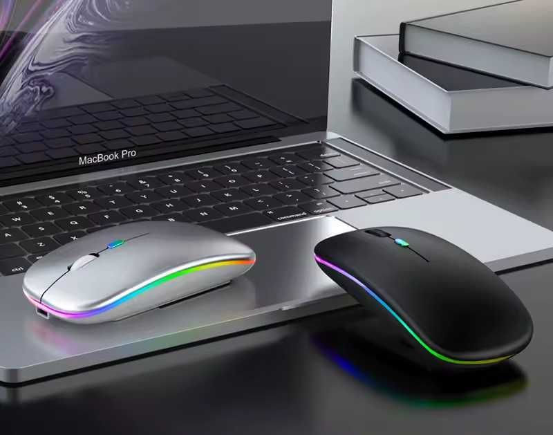 Мышь игровая 2в1 Bluetooth 5.2 WiFi 2,4 ГГц RGB заряжаемая аккумулятор