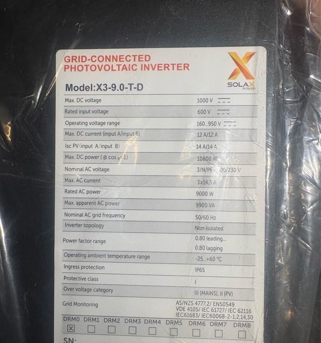 Falownik Solax X3-9.0-T-D