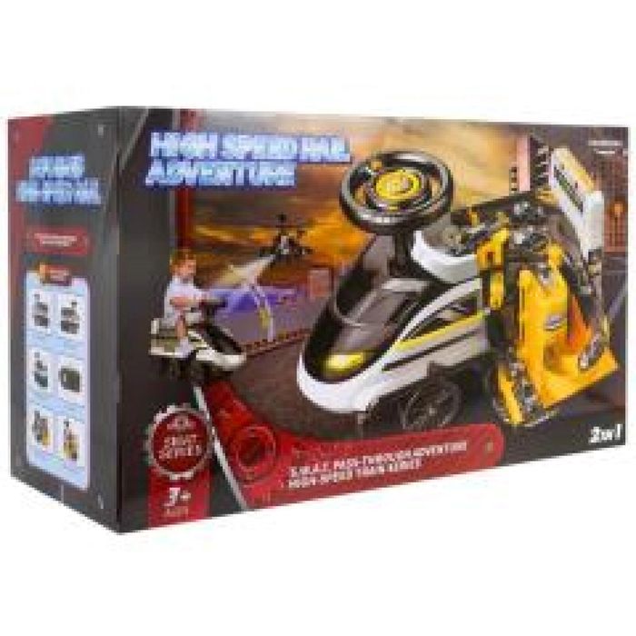 Jeździk z parkingiem 2w1 Policja czarna pudełko,595x350 mm