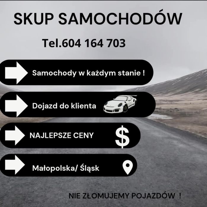 Skup samochodów osobowych oraz dostawczych każdy stan