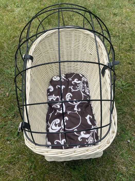 Duży  kosz transportowy na rower dla zwierzat