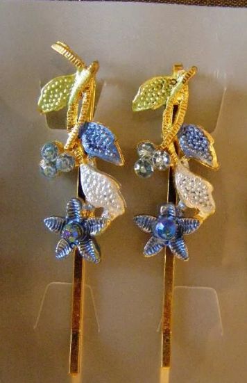 Заколки невидимки золотые со стразами