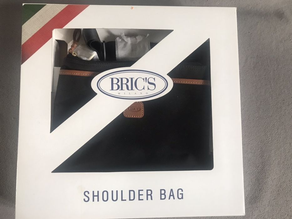 Bric’s milano shoulder bag black, torba na ramię czarna