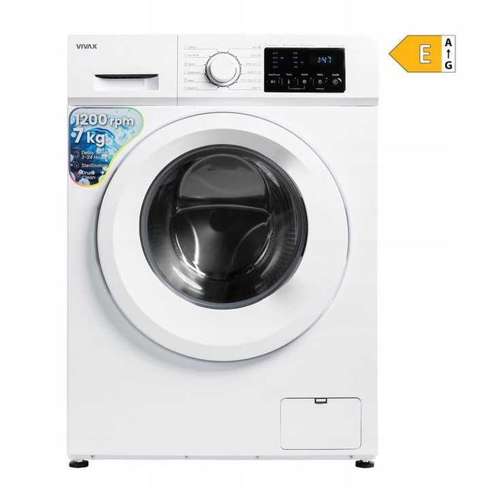 Pralka Wolnostojąca Automatyczna Vivax Wsad 7kg 1200 obr. Quick 15'