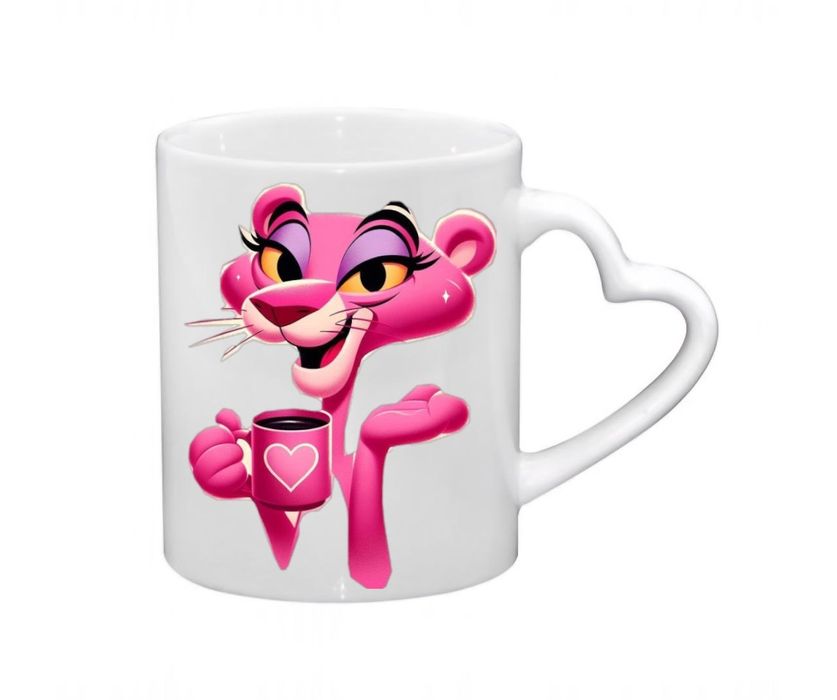 Kubek z uszkiem z sercem