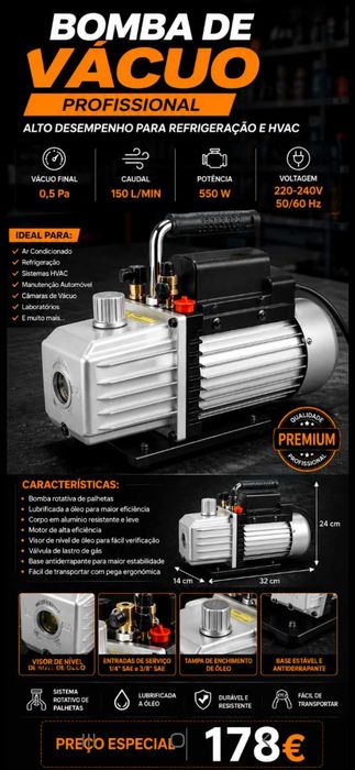 Bomba a vácuo 178€. Oportunidade
