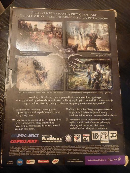 Wiedźmin gra komputerowa edycja z roku 2007 używana