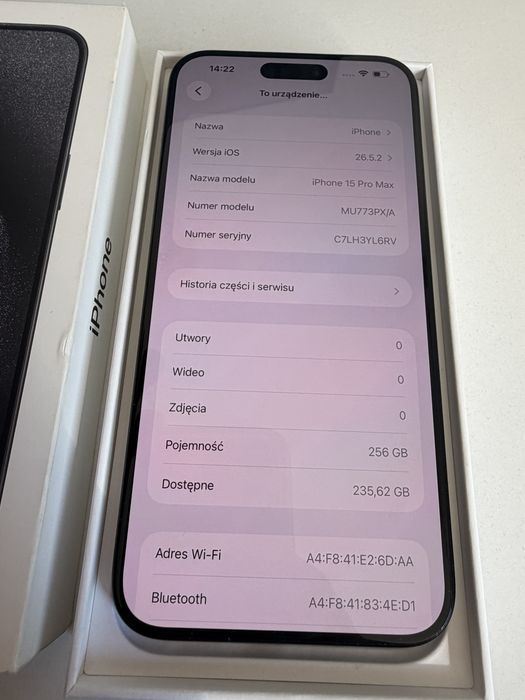 Batetia 100% iPhone 15 Pro Max 256gb Black Titanium