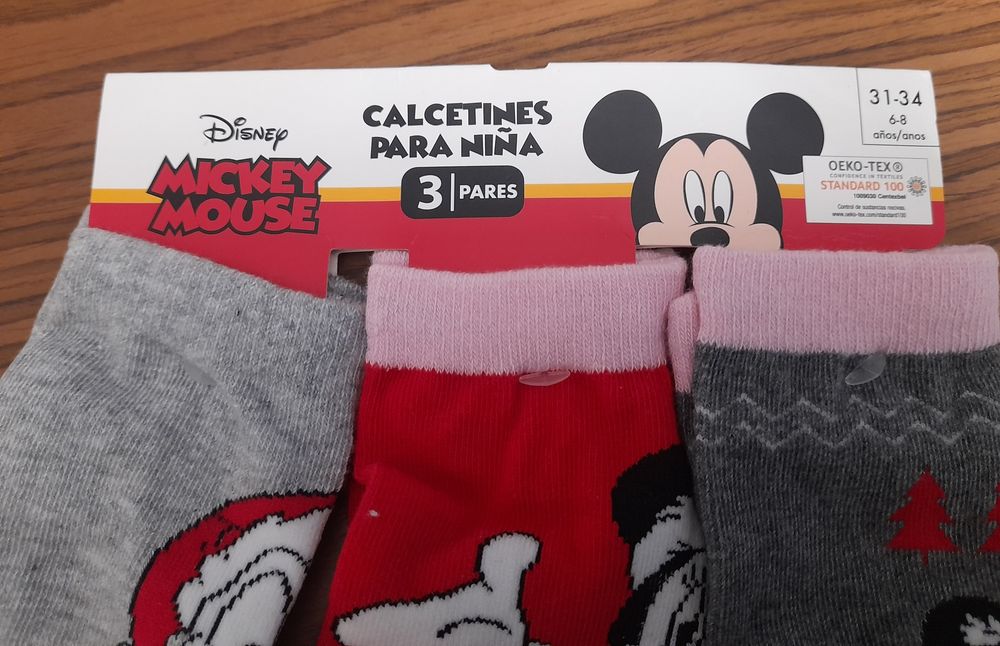 Meias de criança da Disney tamanho 31-34