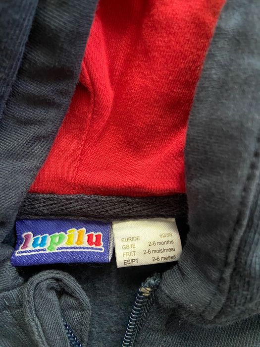 Bluza rozpinana z kapturem chłopięca Lupilu rozmiar 62/68
