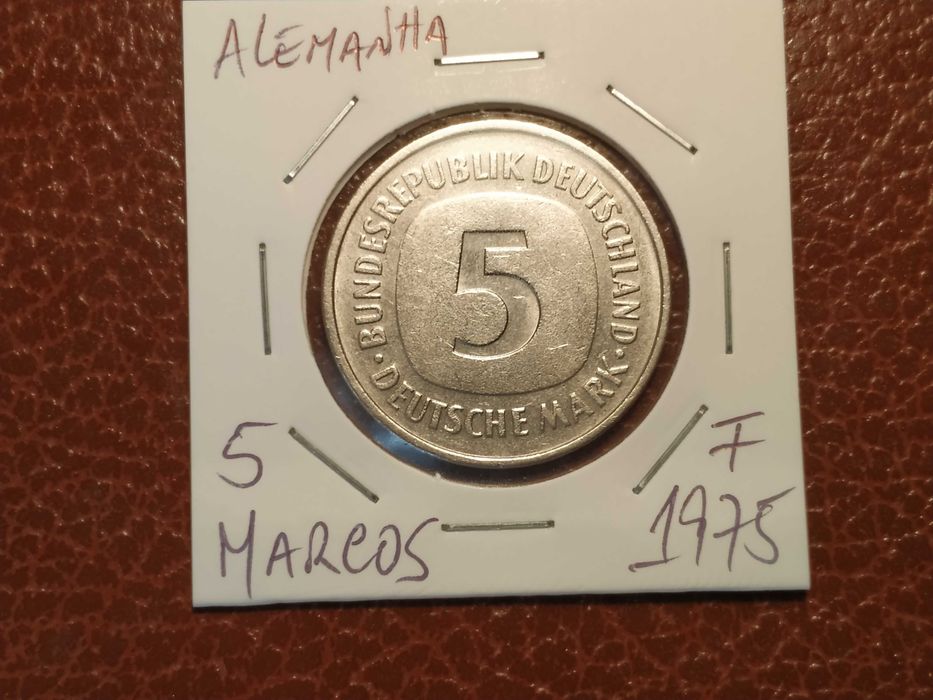 A713 moeda de 5 marcos de 1975 F - Alemanha